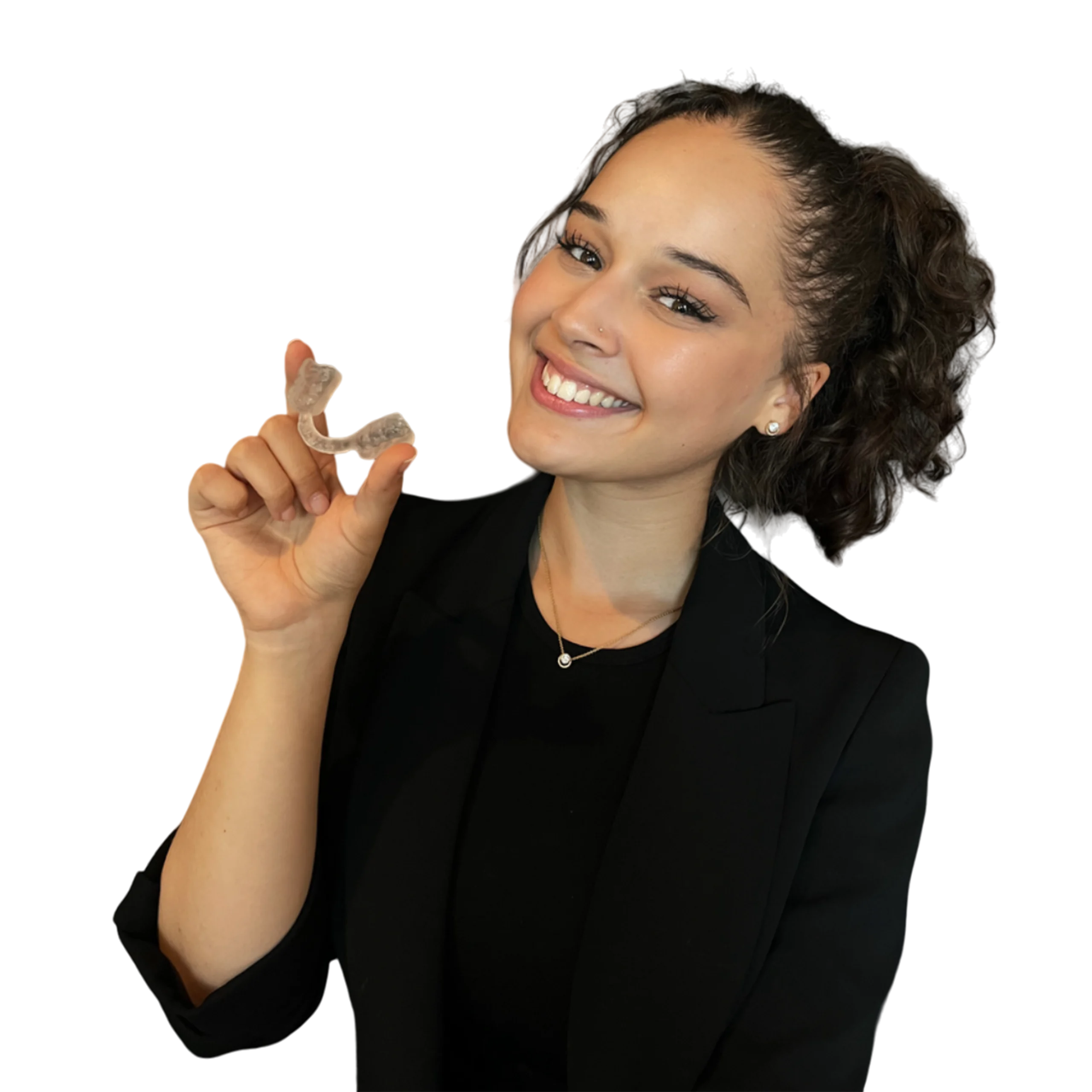 MedicBite specialist holding a jaw guide